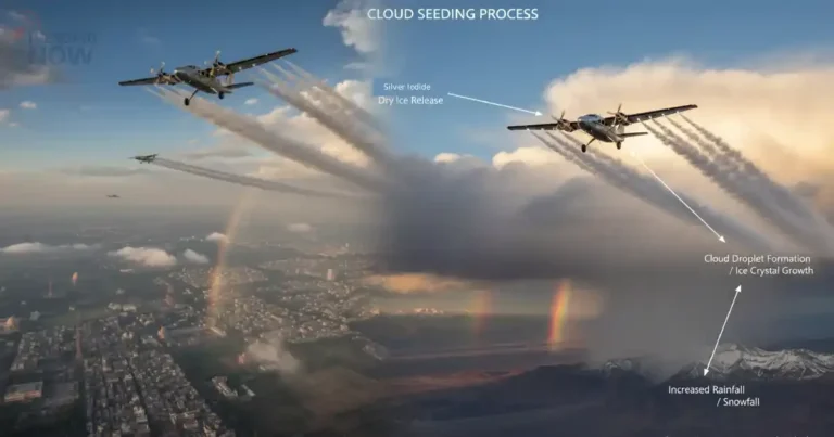 Delhi Cloud Seeding aircraft during artificial rain experiment