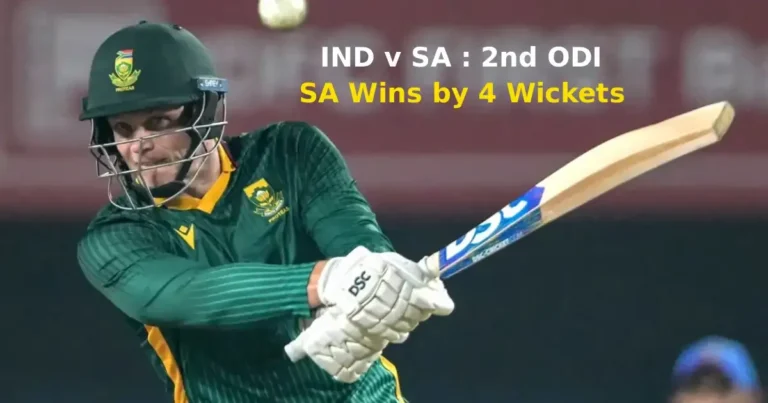 India vs South Africa 2nd ODI 2025 - South Africa wins by 4 wickets