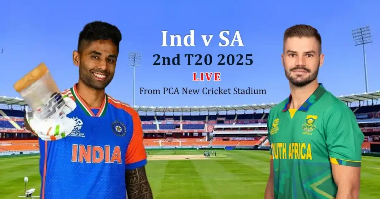India Vs South Africa 2nd T20 2025 Match Live from PCA New Cricket Stadium