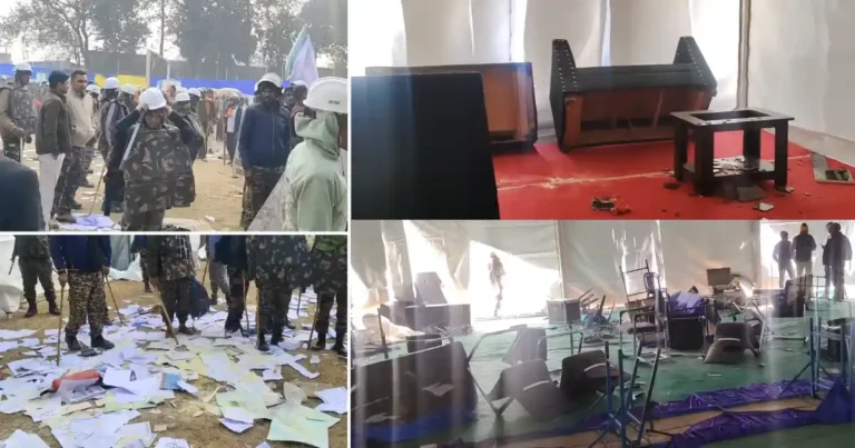 बड़कागांव में अदानी गोंदलपुरा कोल जनसुनवाई के दौरान हजारों ग्रामीणों का विरोध प्रदर्शन