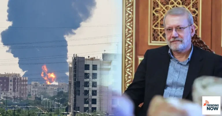 इज़राइली एयरस्ट्राइक में तेहरान में धुएं का गुबार और ईरान के सुप्रीम नेशनल सिक्योरिटी काउंसिल प्रमुख अली लारिजानी