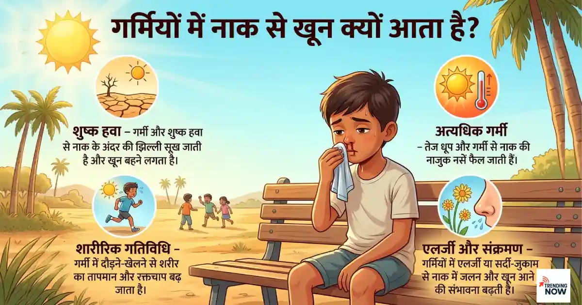 गर्मियों में नाक से खून आना (नकसीर): कारण, लक्षण, घरेलू उपाय और बचाव के आसान उपाय