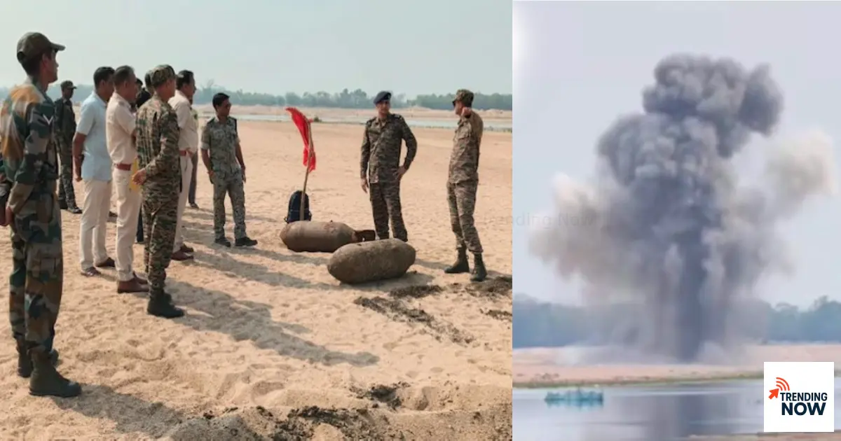 झारखंड के सुबर्णरेखा नदी में मिला द्वितीय विश्व युद्ध का 227 किलो का अमेरिकी बम, सेना ने कंट्रोल्ड ब्लास्ट से डिफ्यूज किया