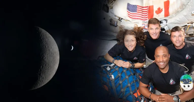 Artemis II अंतरिक्ष यात्री चंद्रमा की सतह पर उल्कापिंड की चमक (meteorite impact flash) देख रहे हैं — NASA Orion spacecraft से, अप्रैल 2026