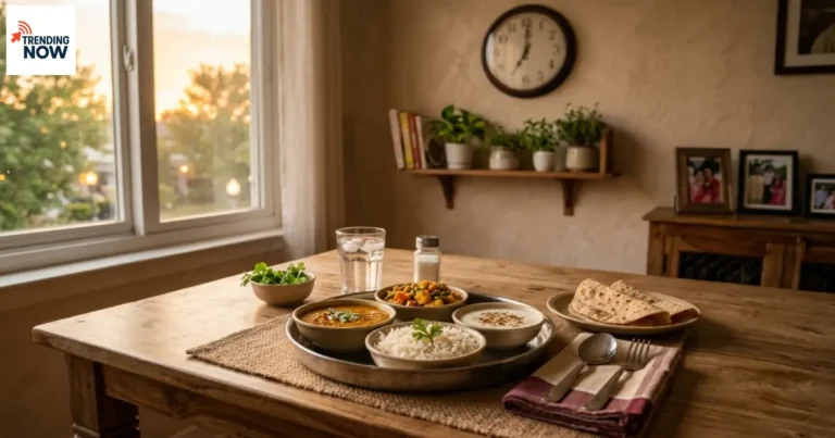 रात का खाना खाने का सही समय - थाली में हल्का और स्वस्थ भोजन