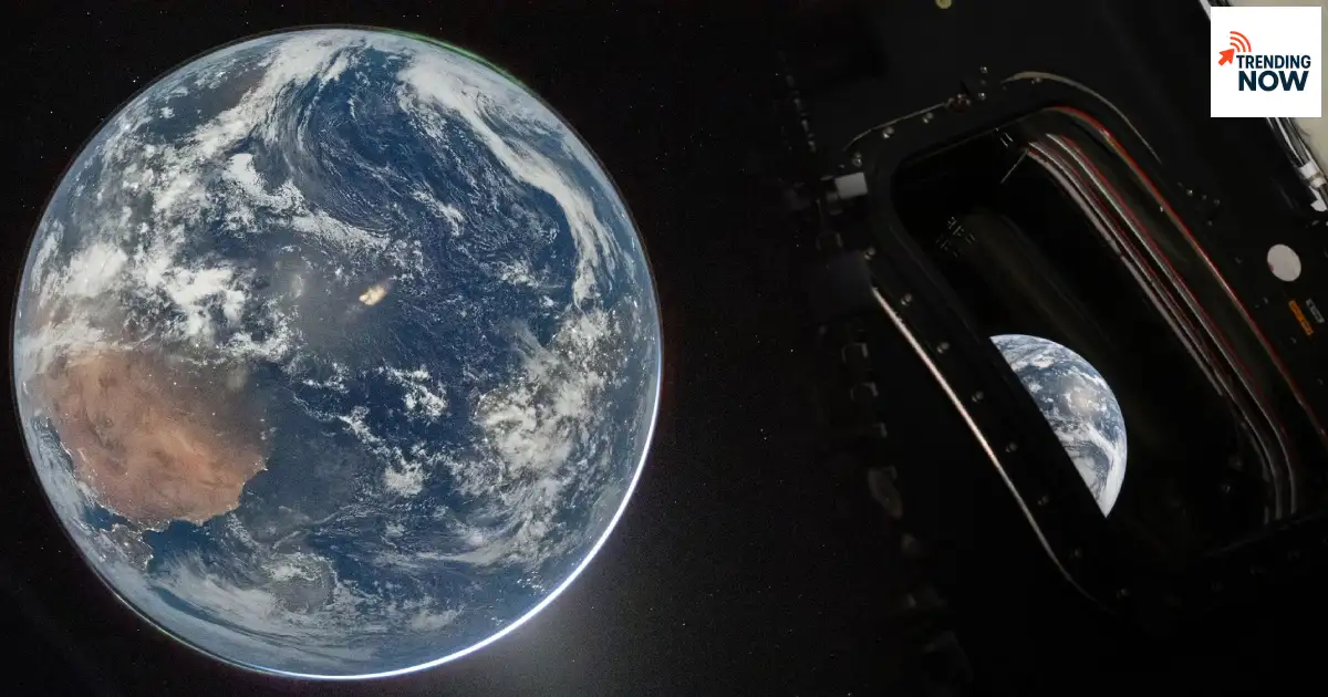 NASA Artemis II मिशन के ओरियन कैप्सूल से ली गई पृथ्वी की पहली हाई-रेज़ोल्यूशन तस्वीर