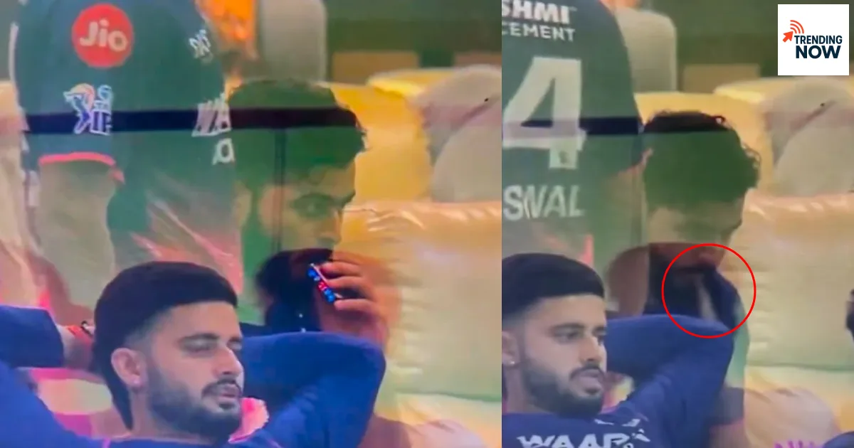 Riyan Parag vaping in Rajasthan Royals dressing room during IPL 2026 match against Punjab Kings