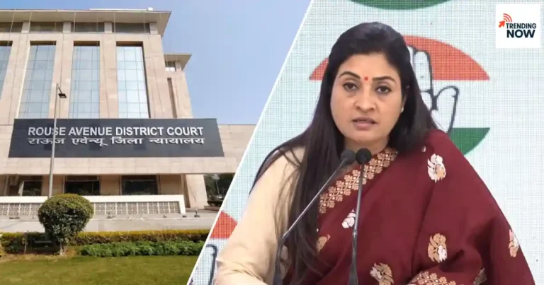 कांग्रेस नेता अलका लांबा राउज एवेन्यू कोर्ट के बाहर - महिला आरक्षण प्रदर्शन मामले में दोषी करार