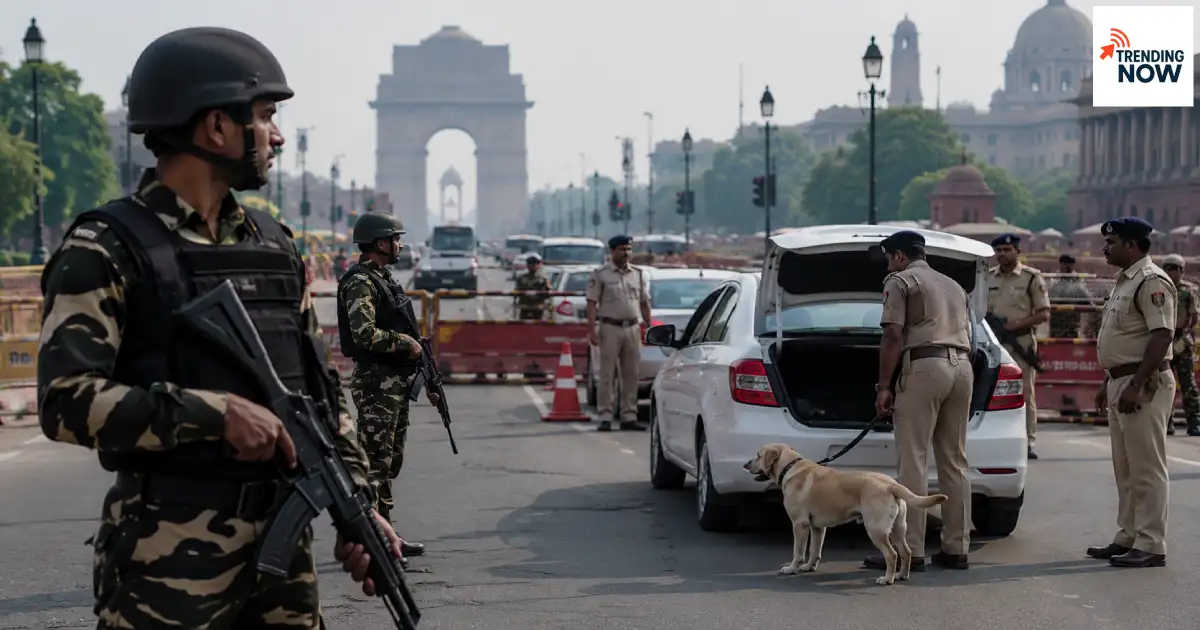 दिल्ली के BJP मुख्यालय के बाहर हाई अलर्ट पर तैनात सुरक्षाकर्मी, 9 मई 2026