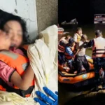 जबलपुर बार्गी डैम क्रूज हादसे में बचाव अभियान के दौरान NDRF की टीम नाव से शव निकालते हुए