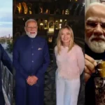 PM Modi presenting a packet of Parle Melody toffees to Italian Prime Minister Giorgia Meloni during his Rome visit in May 2026