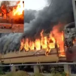 सासाराम रेलवे स्टेशन प्लेटफार्म 6 पर ट्रेन 53212 की B-3 बोगी में आग