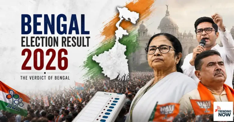West Bengal Election Result 2026 live counting - BJP leads TMC on scoreboard
