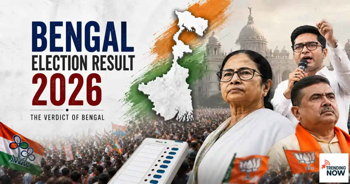 West Bengal Election Result 2026 live counting - BJP leads TMC on scoreboard