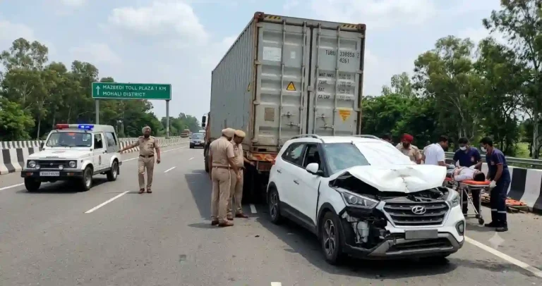 An entire family met a tragic death in Mohali Punjab after the driver of a truck canter suddenly applied the brakes. Find out the details of the incident